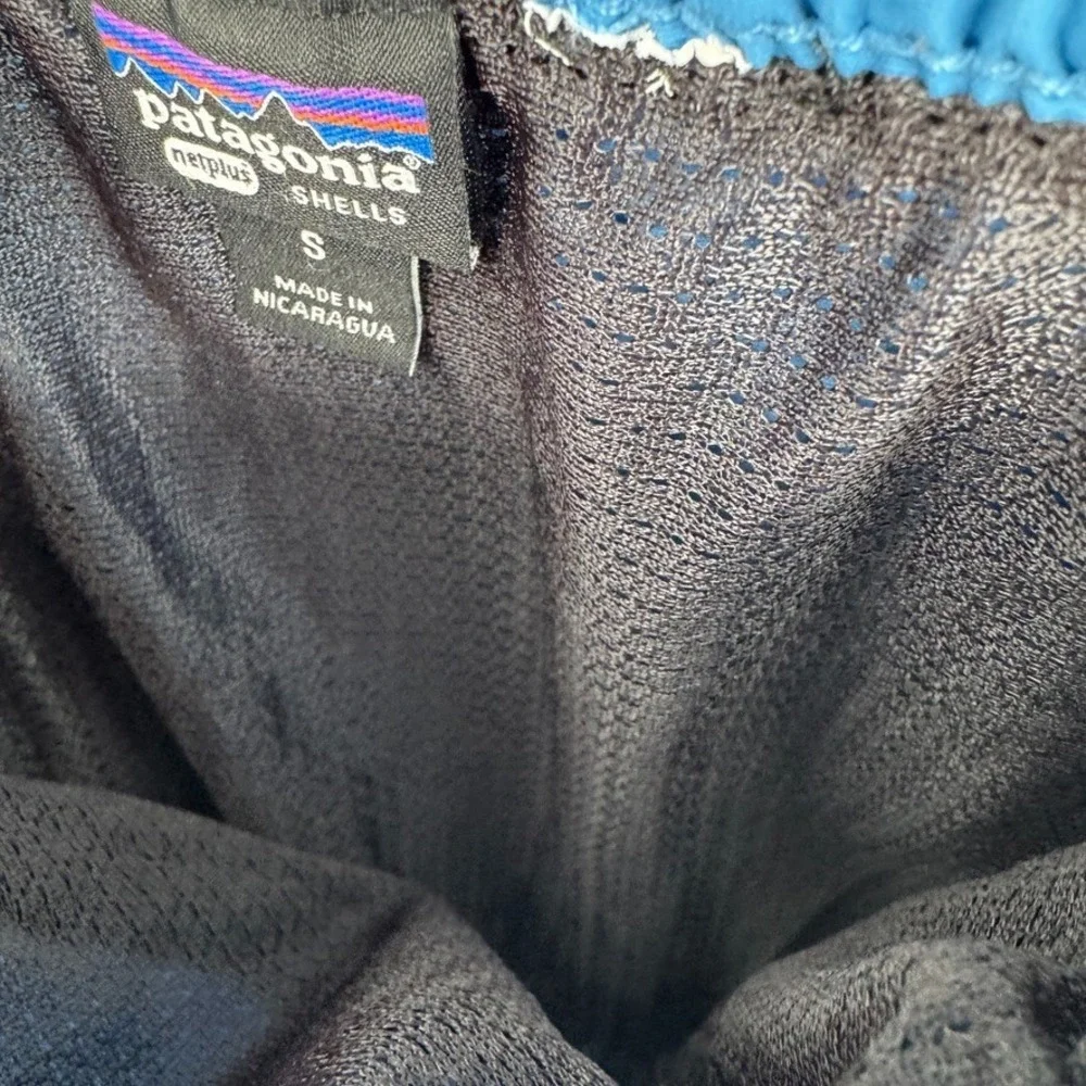 Patagonia Shorts Mens Small Blue Baggies NetPlus Mesh Lined Shells Quick Dry
